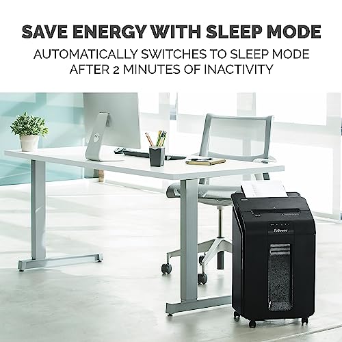 Fellowes Automax 100M Auto Feed Shredder (4629001) Shredder,Black, 26.4" x 15.4" x 14.6" image 3