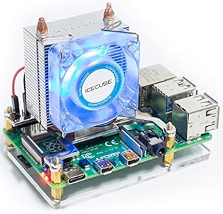 SunFounder Raspberry Pi Cooling Fan, Raspberry Pi Ice Tower Cooler, Cooling 4 Chips with RGB LED, Raspberry Pi Heatsink, Quiet Cooling Fan Radiator for Raspberry Pi 4 Model B 3B+