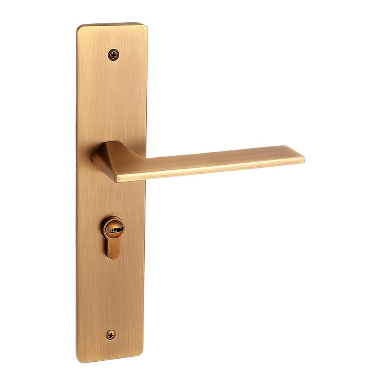 NYRXRYTCA Retro Chinese Bedroom Door Lock Yellow Bronze Indoor Door Wooden Door Handle Silent Magnetic Door Lock(70H62 yellow bronze silent)