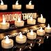 Cozeyat 12pcs Led Tea Lights with Timer Function(6Hrs On 18Hrs Off) Mini Flameless Candles Warm White Flickering Battery Operated Tealights for Christmas Wedding Halloween Party Home Decoration