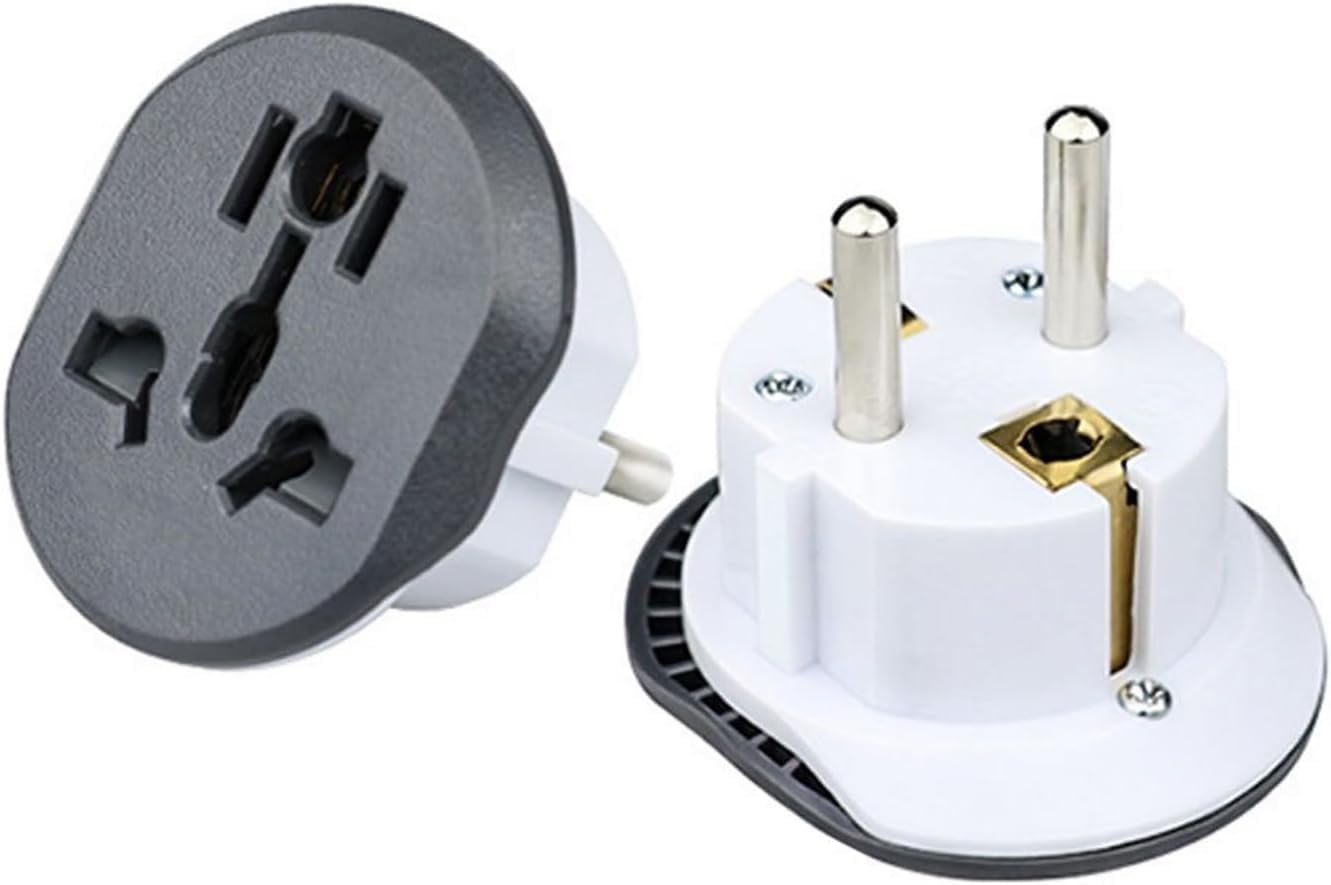 FKU Travel Adapter EU Adapter Universal EU Converter 2 Round Pin Socket AU US UK CN to EU Wall Socket AC 16A 250V Travel Adapter Universal (6)-image-37