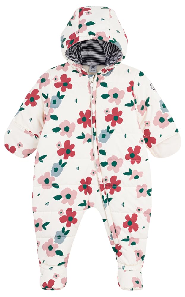 Pequeño Barco Combipiloto Bebé Poliéster Impreso Flores, 3 Meses, Milk/Multico
