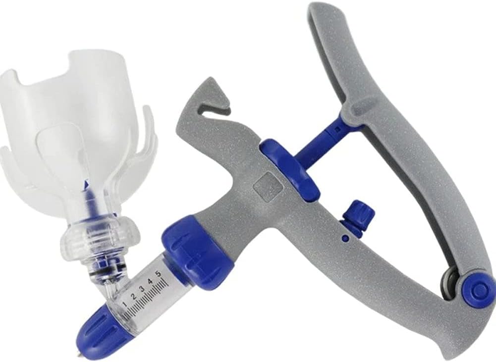 5ml Veterinary Injector Adjustable and Continuous Automatic Self Refill Syringe for Livestock Cattle Chicken Sheep Pig