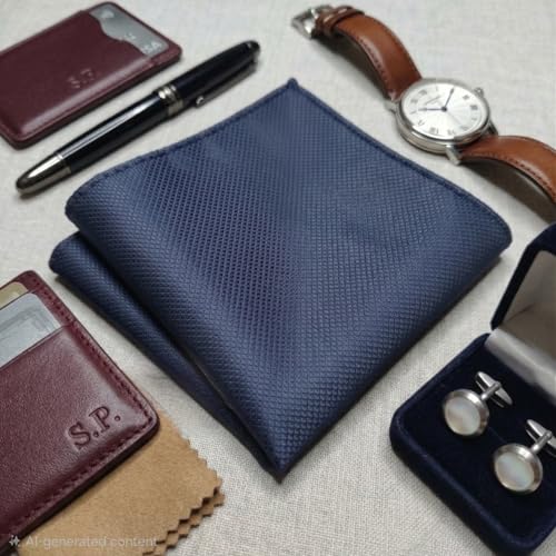 Image of Men's Necktie Gift Set with Wooden Box | Premium Tie, Pocket Square, Cufflinks & Lapel Pin | Elegant Formal Accessories Gift for Men