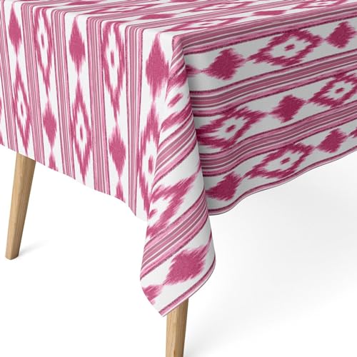 ECOMMERC3 | Mantel Antimanchas para Mesa Rectangular Tamaño 100x140 cm - Mantel Antimanchas Tacto Extrasuave e Impermeable Color Rosa
