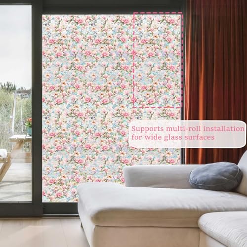 Vinilo decorativo para ventana Pink Magnolia 16.9" x 39.4" miniatura 6