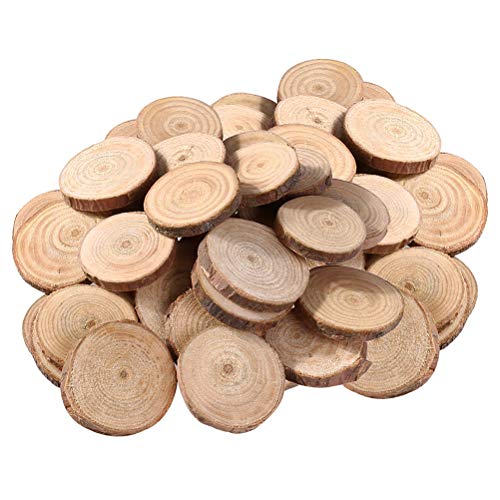 DOITOOL 100 piezas rodajas de madera circulos de madera manualidades discos de...