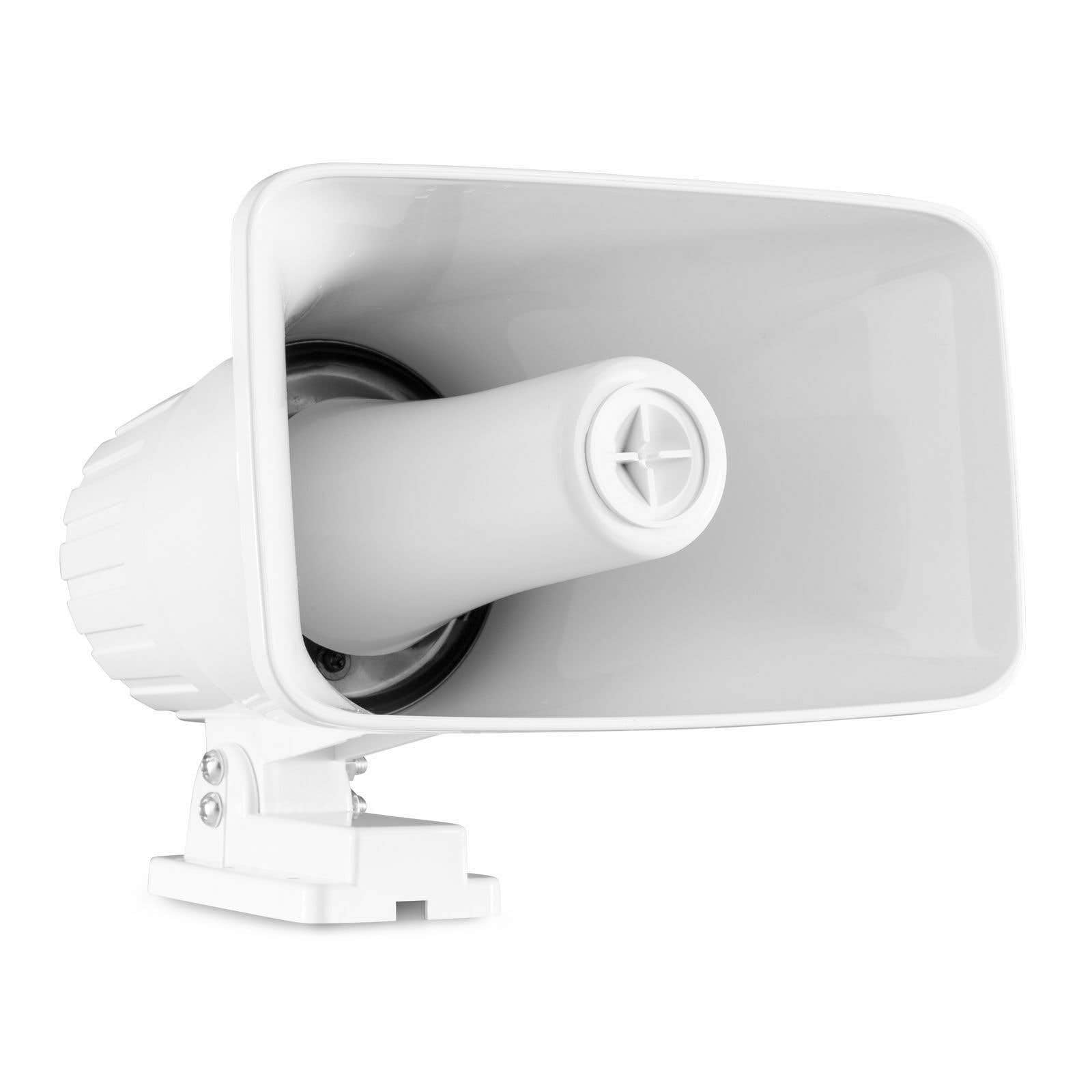 Power Dynamics CH300 Haut Parleur Pavillon 30 Watts - Blanc, Support de Montage Inclus, Idéal pour Sonoriser Vos Espaces Intérieurs ou Extérieurs