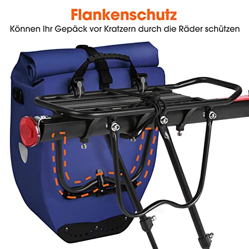 Fahrrad Gepäckträger Fahrradgepäckträger 24-29 Zoll, Einstellbare Mountainbike Gepäckträger, Universal leicht Aluminiumlegierung Fahrradträger Maximalbelastung 100kg, Heckgepäckträger mit Reflektor