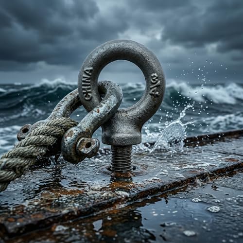 Image of 2 Pcs Lifting Shoulder Eye Bolts 3 /4 inch, Heavy Duty Eye Bolts with Lifting Shoulder, Eyebolts, Rigging Hardware and Fittings, Machinery Lifting Rings, Concrete and Metric Sizes, Rigging Accessories