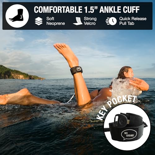 image for Ho Stevie! Premium Surf Leash - No Tangles, No Lost Surfboard - Hi-Str