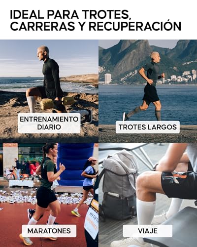 DANISH ENDURANCE Calcetines de Compresión Mujer y Hombre, 1 o 2 Pack, Negro Sólido, 39-42 - imagen 4