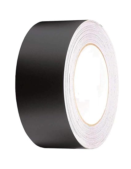 KREEPO Black Matt Self- Adhesive Vinyl Tape Roll (Size 2inch X 50Feet)