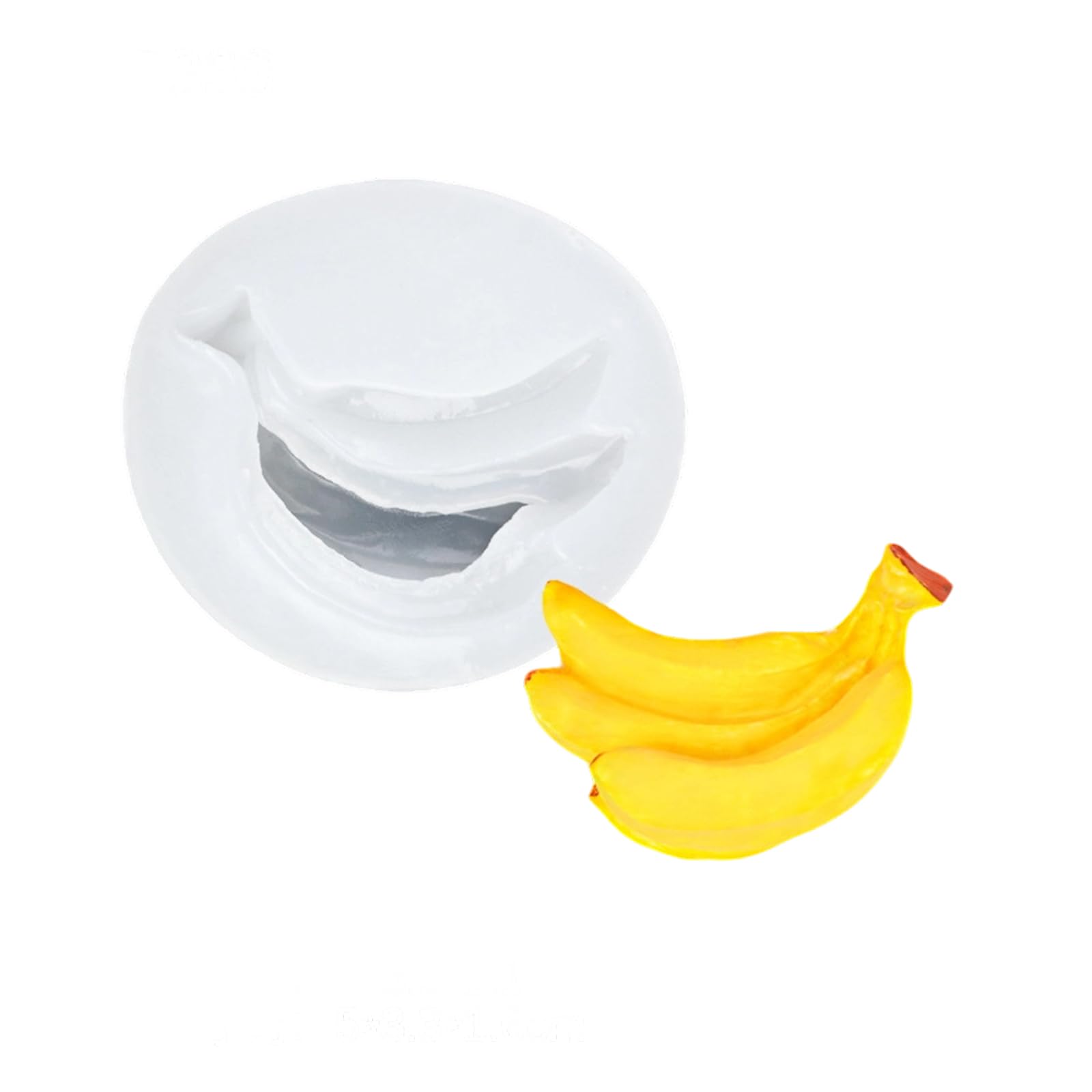 Tsophreniq Banana Shaped Silicone Fondant Mold Cake Baking Mold for Making Chocolate Candy Fondant Cake Decoration Edible Silicone Molds for Cakes