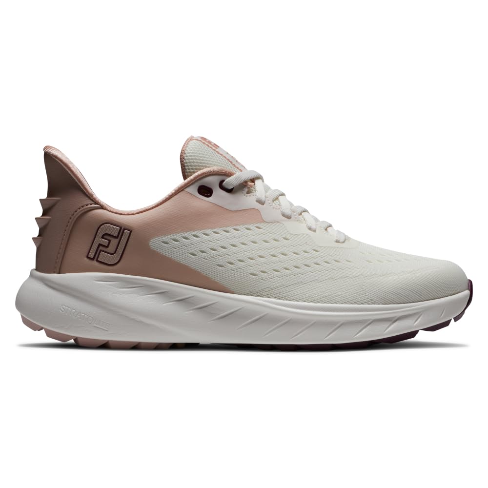 FootJoy Women's FJ Flex XP Previous Season Style Golf Shoe, Beige/Peach, 9