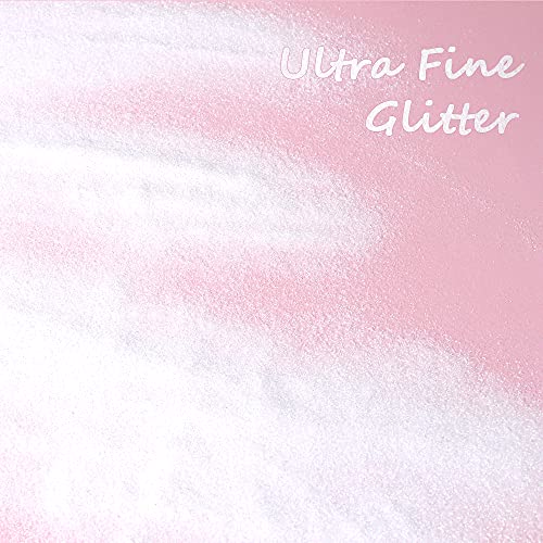 Rainbow Glitter 150G, Iridescent White Glitter Powder For Resin Tumblers, Slime And Craft Making, Nail Art, Festival Decoration, Cosmetic Glitter For Body Face Hair (Rainbow White) #TOP2