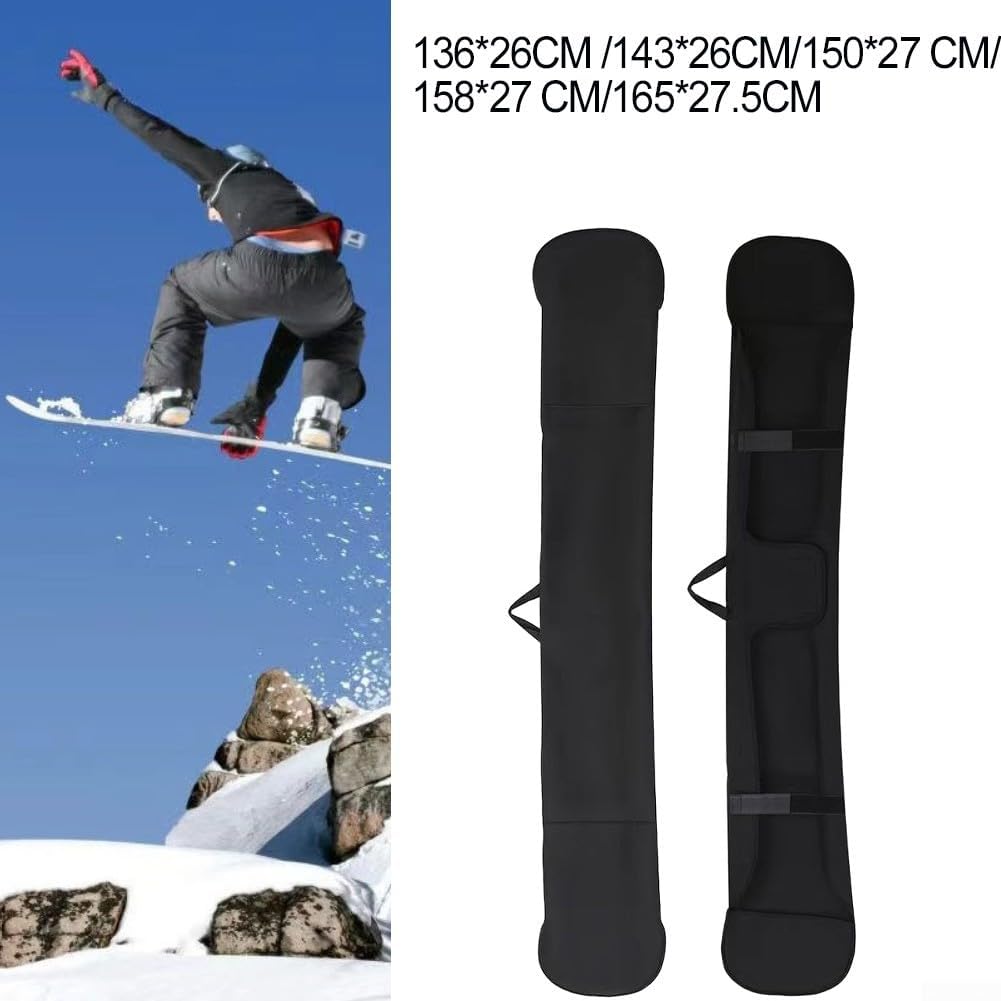 Custodia protettiva da snowboard per tavole singole, con bordo in neoprene e copertura base e vestibilità sicura