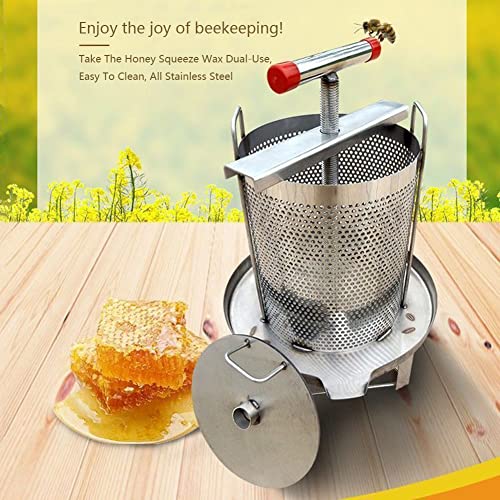 Rostfreier Stahl Mesh Honigpresse Maschine Honigschleuder, Haushalt Manuell Honigpresse Bienenwachspressen-Maschine… – Bild 3