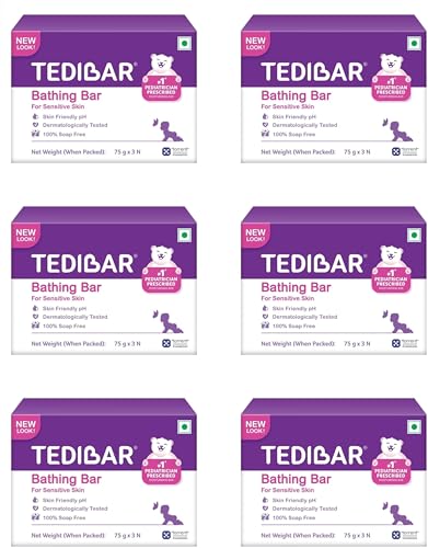 Tedibar Moisturising Baby Bathing Bar (75gx3) with Skin Friendly ...