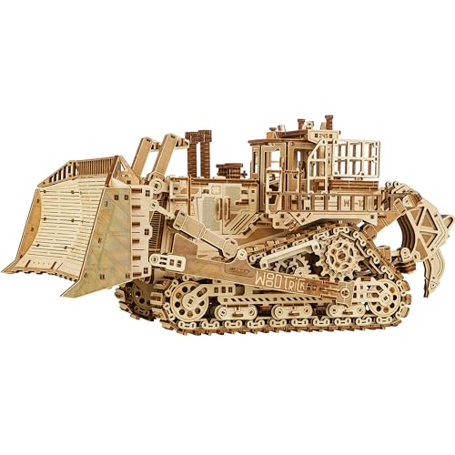 Wood Trick Terrain Titan - Rides up to 10ft - 19x11″ - Moving Blade & Rear Hook - 3D Wooden...