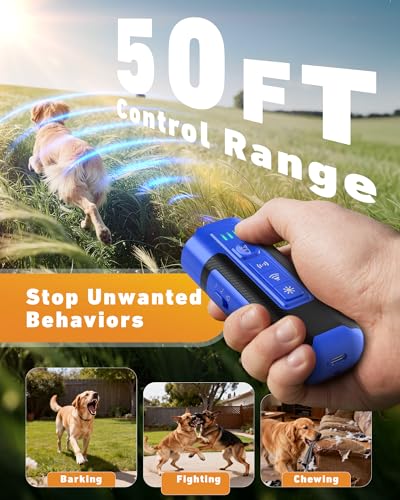 Dog Bark Deterrent Devices-Ultrasonic Anti Barking Device for Dogs with 50ft Range, Rechargeable No Barking Device for Own or Neighbor's Dogs, Portable Safe for Dogs/Humans | Indoor/Outdoor Use-Blue - Image 4