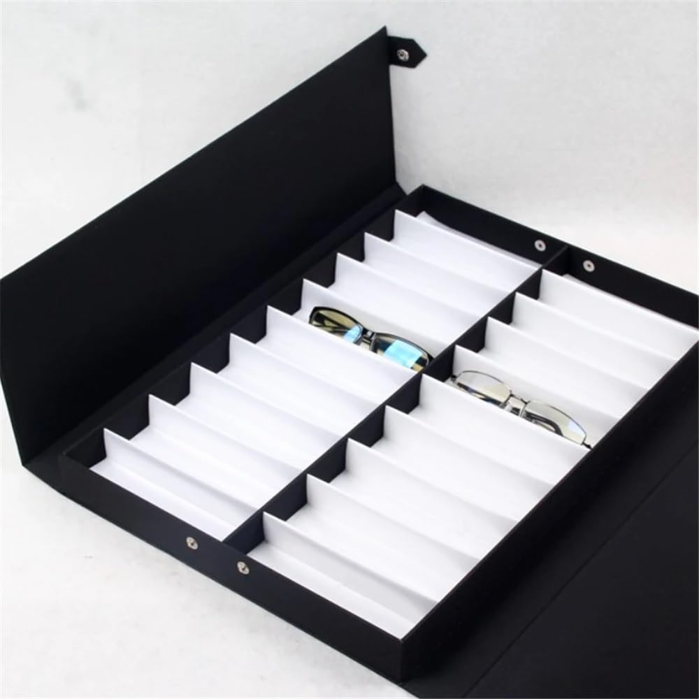 Étui à lunettes de soleil 20 fentes grilles lunettes de soleil lunettes affichage haute qualité myopie lunettes support de rangement étui support de la boîte for organisateur de magasin parfait pour t