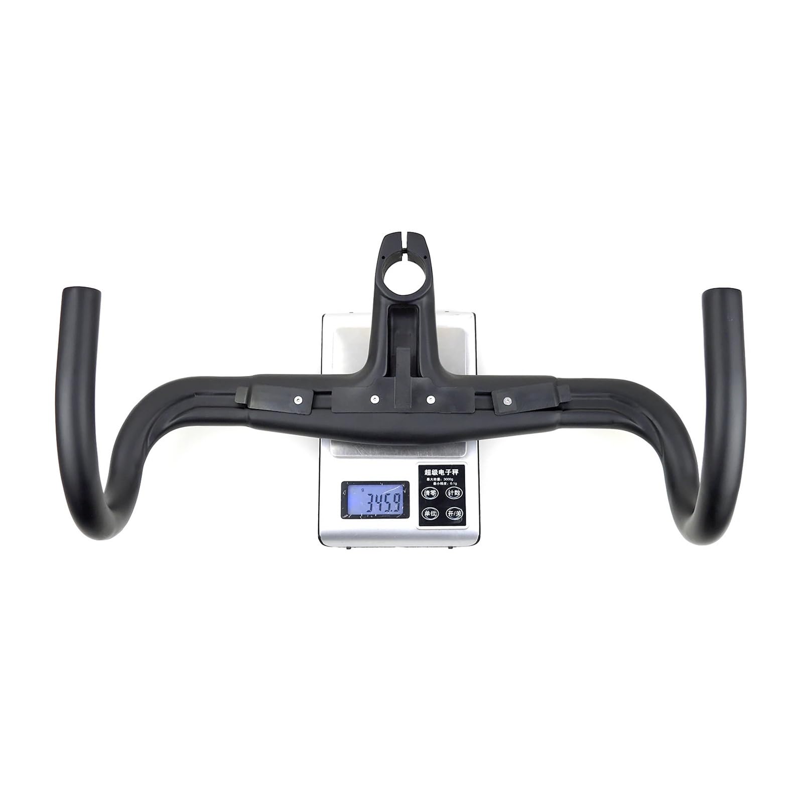 Manubrio Bici Manubrio e Attacco Manubrio integrali for Bici da Strada UD in Fibra di Carbonio, Tubo Tondo Integrato con Adattatore di conversione da 31,8 mm, 28,6 mm