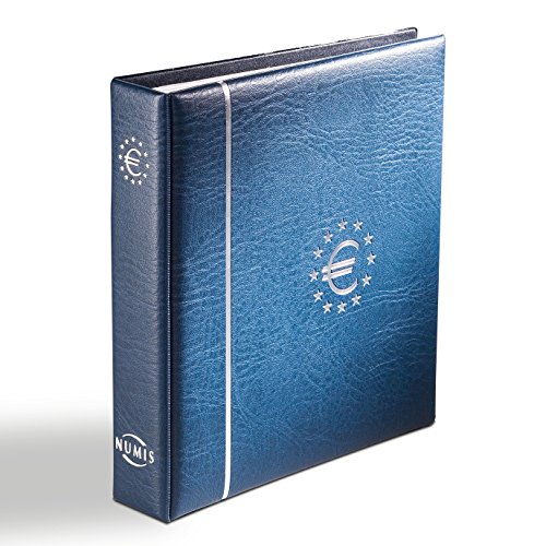 Leuchtturm 329334 Álbum numismático Numis - Álbum de colección Incl. 7 Fundas para 21 Juegos completos de Monedas de Euro - Azul