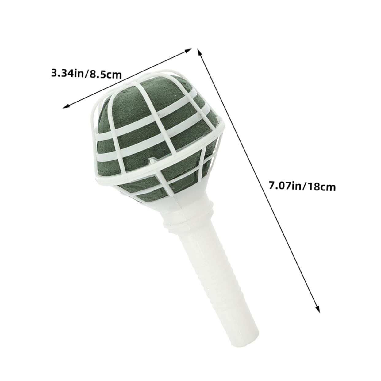 Mikikit 18pezzi Supporto per Bouquet da Sposa Base con Schiume Interne ad Alta Assorbenza Leggero e Portatile per Matrimoni Facile Installazione per Composizioni Floreali Supporto Bianco