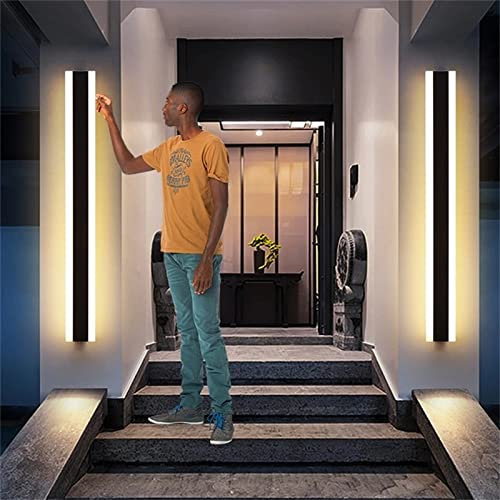 Lampe murale noir longue étanche IP67 éclairage extérieur dimmable de villa - 6