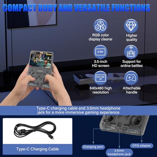 30000 Games in 1Handheld Game Console,3.5-Inch IPS Screen Retro Gaming Console,30000 Classic Games, 3800mAh,20+Mainstream Emulator,Built-in 256G TF Card - Image 5