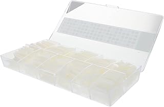 FRCOLOR 500 Unidades De Unhas Postiças Em Caixa Unhas Postiças Amêndoa Francesa Unhas Postiças Manicure Unhas Capas De Extensão De Unhas Peças De Unhas Postiças Pontas De Extensão