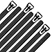 100Pcs Reusable18 Inch Heavy Duty Industrial Zip Toes,Releasable Black Cable Ties, 120LBS Strong Adjustable Tie wrap,Reusable Zip Toes Tie Straps For Garden Plant Secure Vine, Home, Office Use