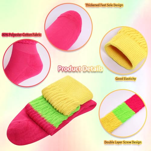 Image of Gvhntk Slouch Socks Women 80s 90s Scrunch Socks Extra Long Slouchy Sock Knee High Sock
