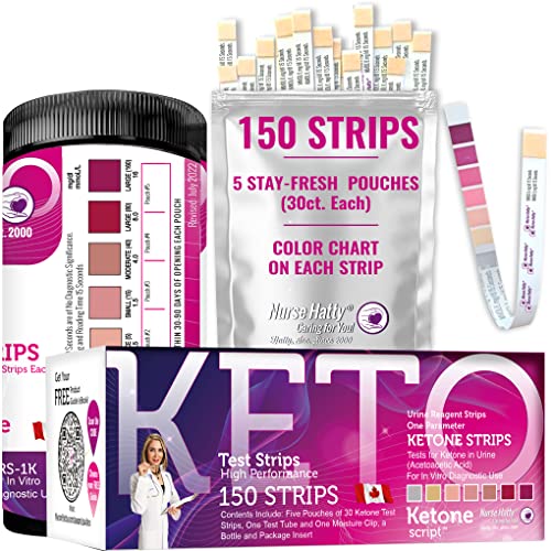 150ct Kit - Newest Innovations for Ketone Test Strips - Color Cha...