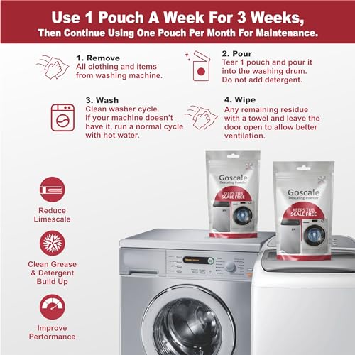 Image of Washing Machine Cleaner,Descaler For Washing Machine Front Load And Top Load,Washing Machine Cleaning Powder,Descaling Powder For Washing Machine,Drum Cleaner For Front Load 100 Gm (Pack Of -2)