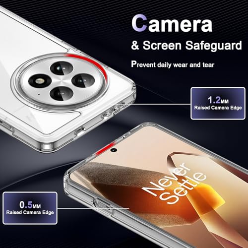 Image of Case for OnePlus 13 5G, Military Grade Drop Protection Phone Case, Yellowing Resistant, Anti-Scratch Hard PC Back, Shockproof Hard Ultra-Thin Protective Cover, Clear