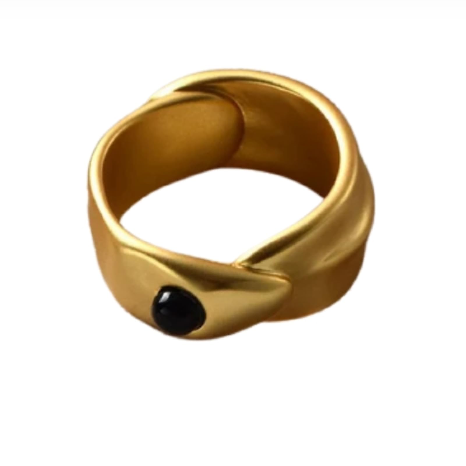 Ring Ringe Damen Bijouterie Herren Kreisförmiger, Überlappender Ring Aus Schwarzem Achat Für Männer Und Frauen, Modisches Nischendesign, Schlichter, Allgleicher Vintage-Trendschmuck