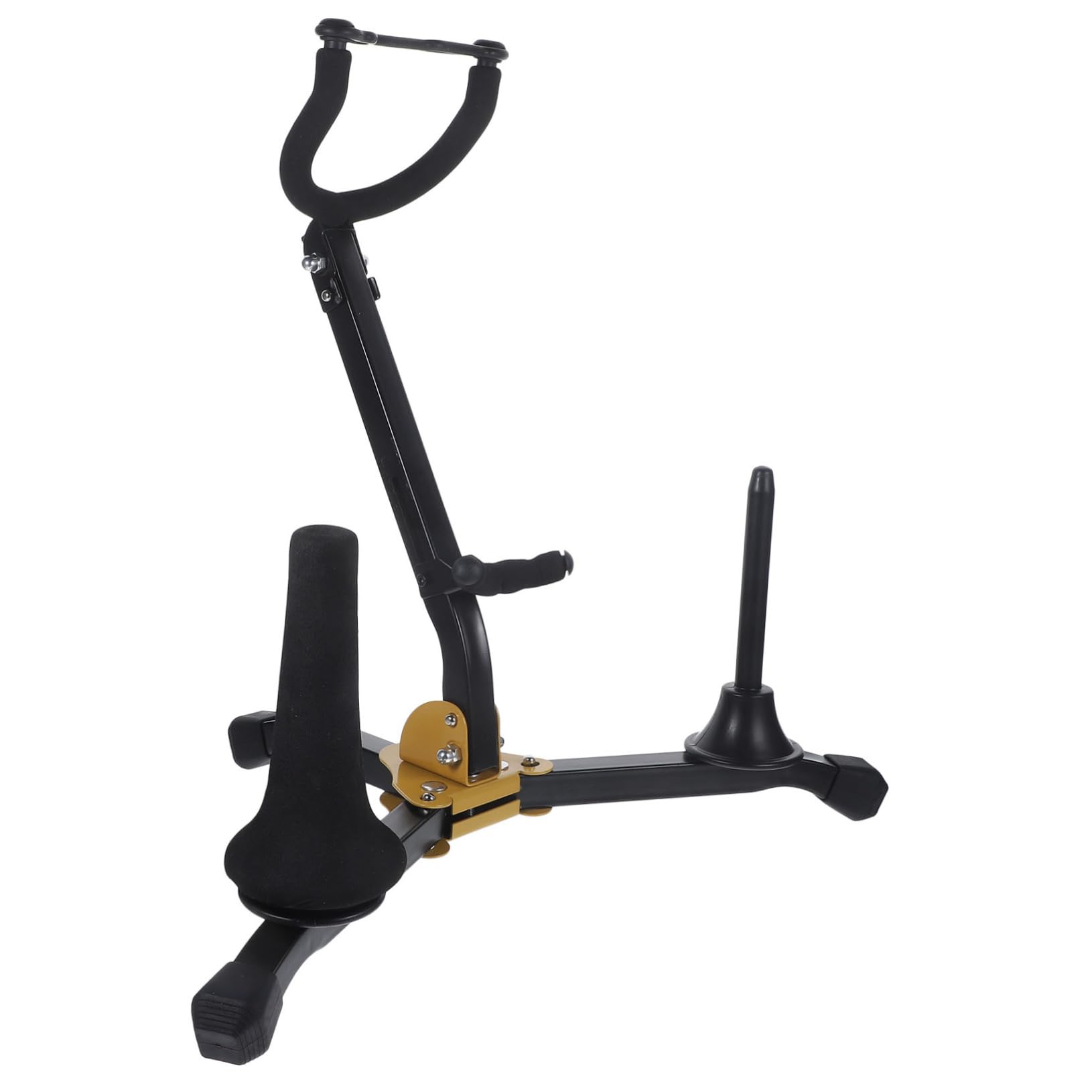 Supporto Sax Alto Nero e Pieghevole, Rack Tenore | Ferro, Schiuma e Abs, Uso su Tavolo, per Clarinetto e Collezionista di Sax