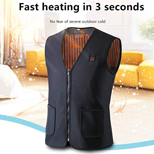 Chaleco calefactor unisex ajustable con calefacción USB para ropa de invierno 3