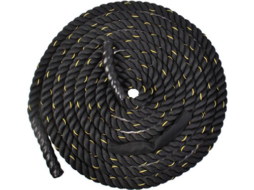 Comie Poly Dacron 30Ft/40Ft/50Ft Length Battle Rope Exercise Workout Strength Training Undulation (2" 30Ft) #TOP3