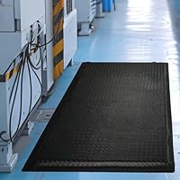 ybaymy Anti Ermüdungsmatte für Steharbeitsplätze, Ergonomische Arbeitsplatzmatte Anti Fatigue Stehmatte, 92 x 152 cm Antimüdigkeitsmatte, Steh-Schreibtisch Fußmatten für Werkstatt, Fließband