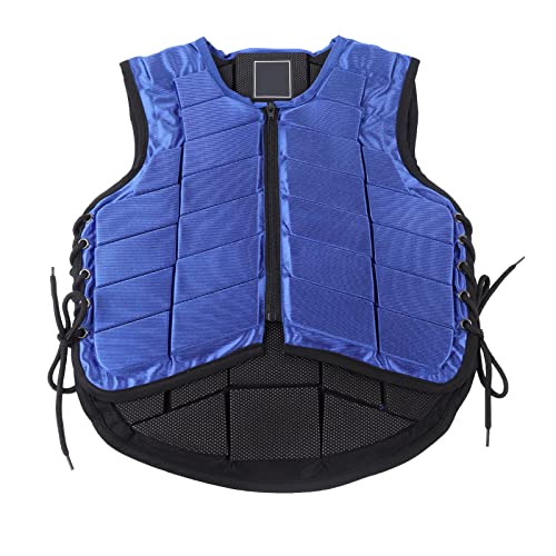 NutriEss Kids Equestrian Vest Foam Padded Safety Horse Riding Protective Gear Blue Comfortable Design for Children Horseback Riding Activities (CL)