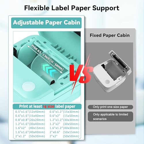 Image of Label Maker Machine with Tape - Bluetooth Thermal Label Printer, Mini Sticker Maker for Home,Office,Organization, Portable Sticker Printer Print Pod for Phones