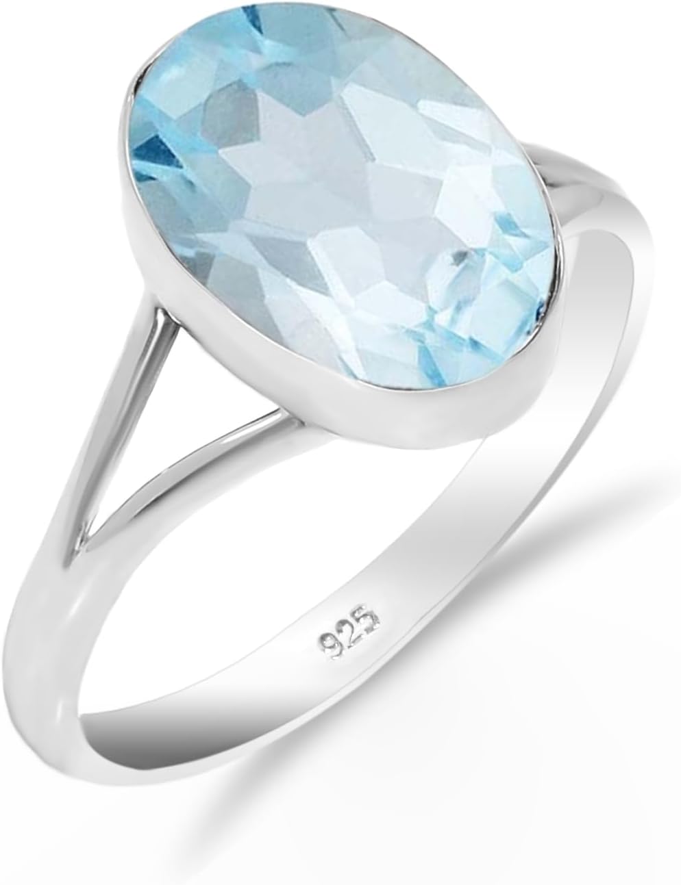 925 Sterling Silver Ring Larimar Stone Ring Vintage Boho Delicate Ring For Men Women Statement Ring 10x12 Oval Shape RingH-SR65-P