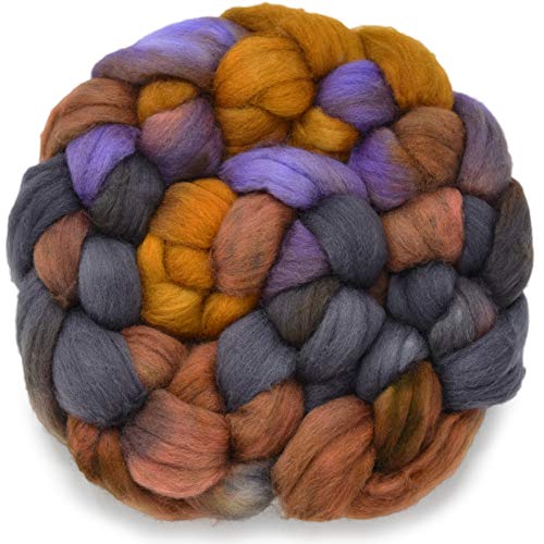 Image of Double DIP - Colorful Artisan Wool Roving for Spinning and Felting. Skillfully Hand Dyed in USA. Colors Inspired by the Beauty of Natural Landscapes, Falkland Wool Yellowstone