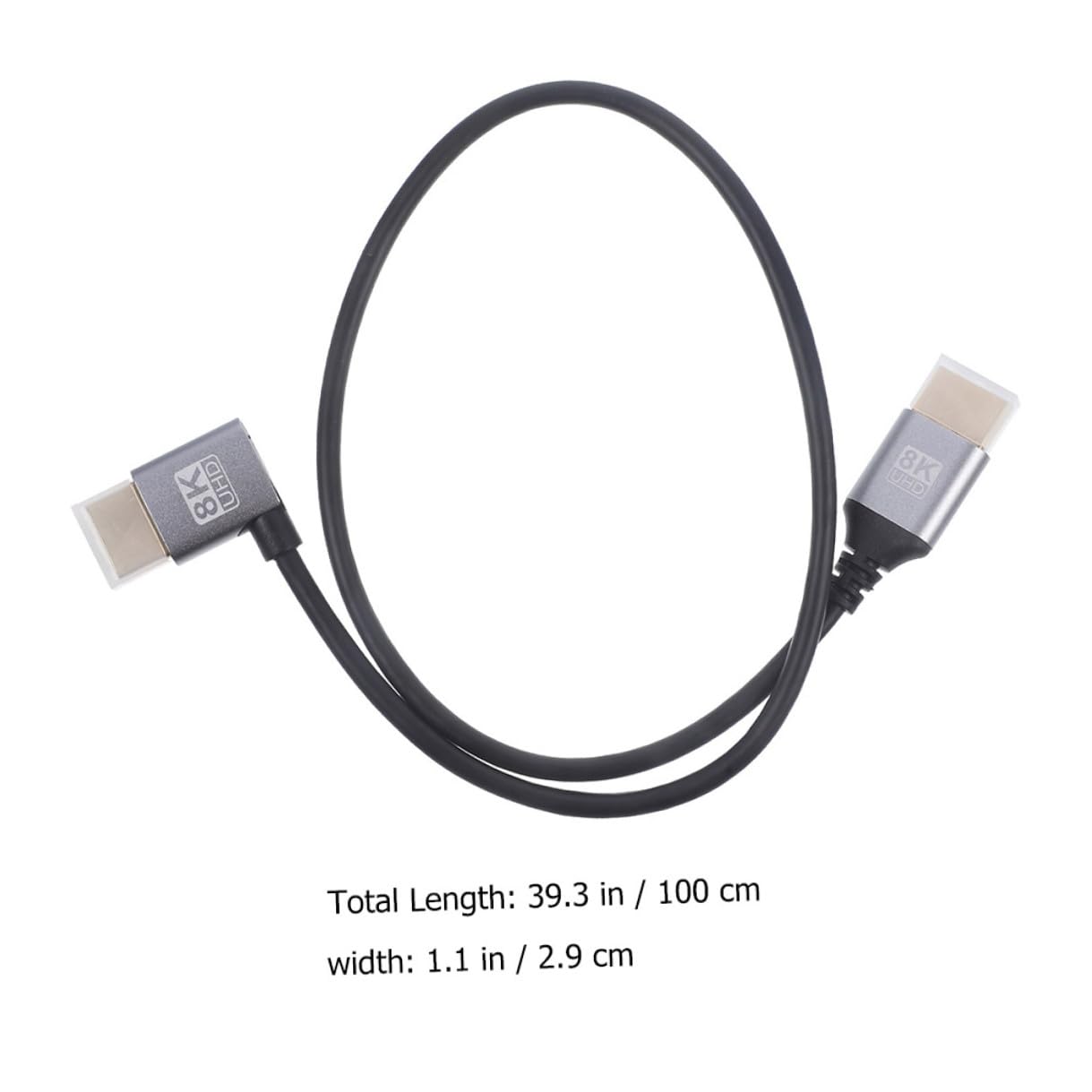 Vaguelly 8k Male to Male Video Cord 1m with Connector for Monitor and Computer, 8k High-Definition Video Cable Compatible with Tv and Laptop for Home Entertainment