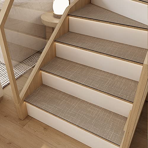 Pacote com 4 tapetes de degraus de escada, tapete autoadesivo reutilizável para crianças, idosos e a