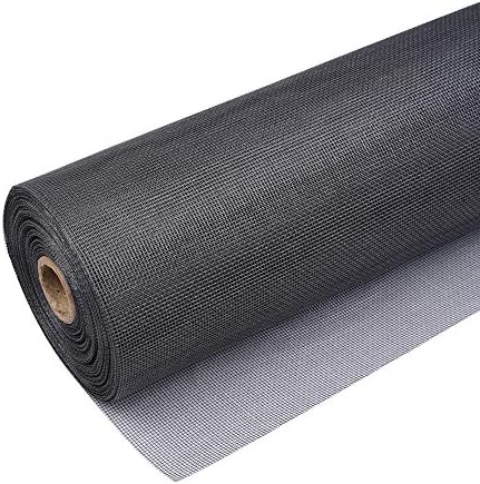 Fiberglass Screen Roll High Visibility and Durable Screen Easy to DIY Repair or Rescreen Window and Door Screen (36” x 100’, Gray)