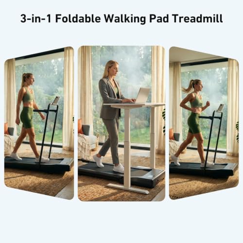 DeerRun Walking Pad Treadmill with Incline & Handle Bar - image 3